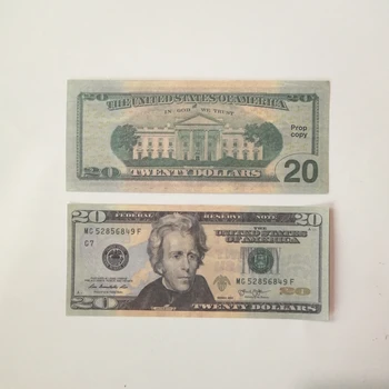 

Movie bills banknote 10 20 50 dollar currency party fake money children gift toy banknote 100US