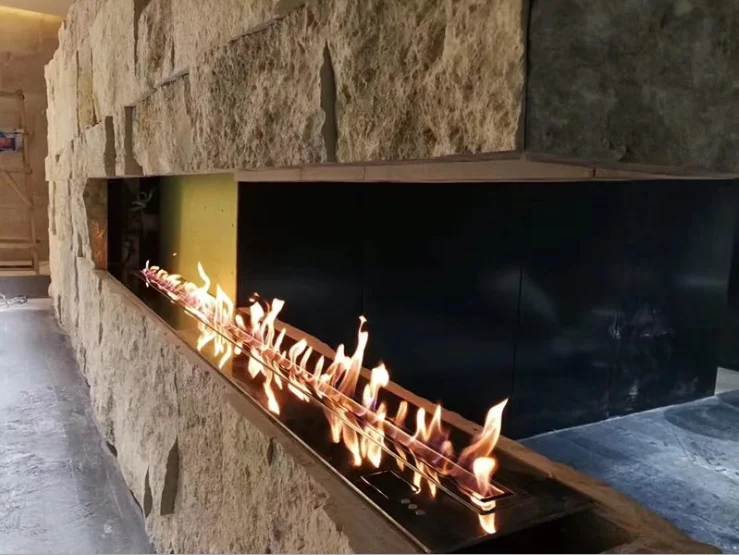 Inno-Fire 60 дюймов wifi real fire indoor intelligent smart био камин на этаже вставка горелка |