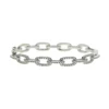 inner 56-58mm silver color micro pave clear cubic zirconia iced out bling cz cuban link chain bangle bracelet for women 5