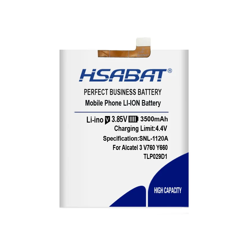 Аккумулятор HSABAT 3500mAh TLp029D1 для Alcatel 3 3X5 для TCL V760 Y660