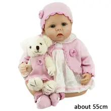Poupées mignonnes et souples faites à la main, 55cm, jouets réalistes en vinyle et Silicone, cadeau d'anniversaire pour filles et garçons, K3V9 