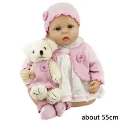 Poupées mignonnes et souples faites à la main, 55cm, jouets réalistes en vinyle et Silicone, cadeau d'anniversaire pour filles et garçons, K3V9 