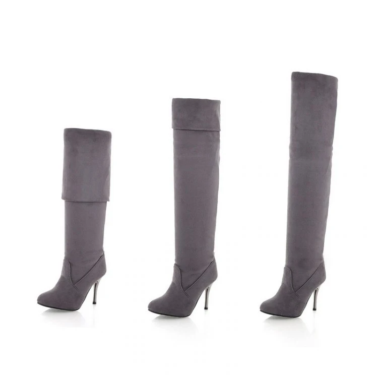 Зимние сапоги; женские облегающие высокие сапоги; пикантные Сапоги выше колена; женская обувь на высоком каблуке; женские высокие сапоги; зимняя обувь; Botas Mujer