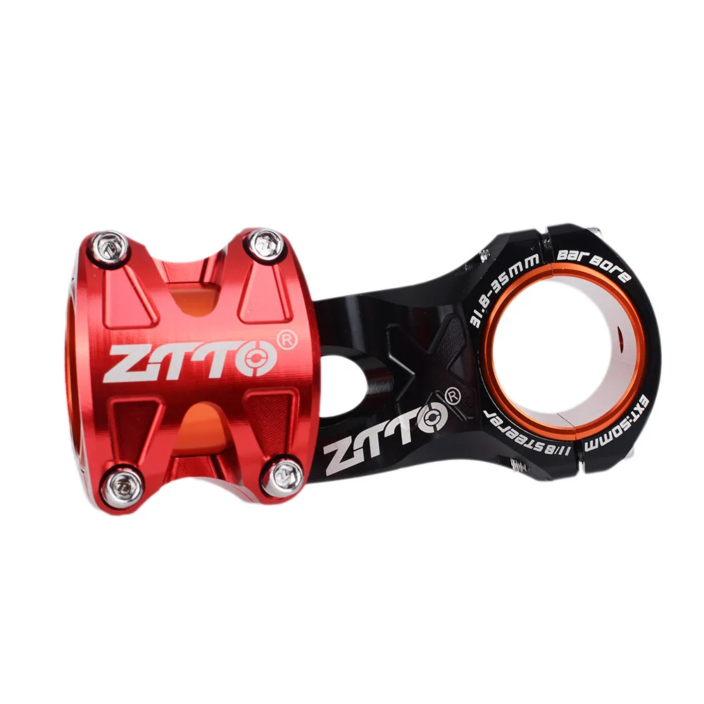 ZTTO MTB 50mm Stem CNC 31.8mm 35mm Handlebar Bicycle Ultralight 0 Degree Rise DH AM Stem Enduro 28.6mm Steerer Mountain Bike