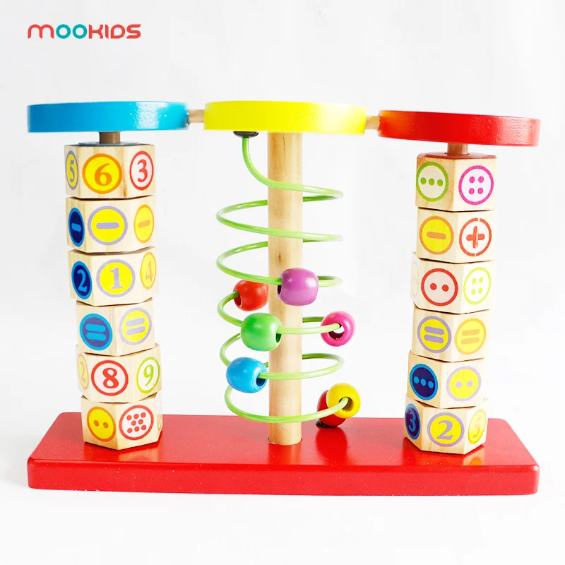 

Wooden Bead Abacus Stand Educational Toys Wooden Abacus Beads Around Arithmetic Rack Math Toy