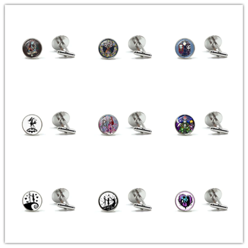 Женские и мужские запонки с рисунком Кошмар перед Рождеством Джек Скеллингтон