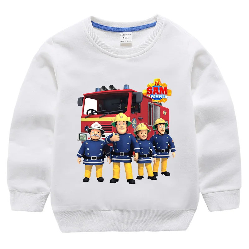 Tegen Kreunt Locomotief Kinderen Brandweerman Sam Trui En Najaar Nieuwe 100% Katoen Kinderkleding  Jongen Casual Cartoon Lange Mouwen trui Jongen|Hoodies en sweaters| -  AliExpress