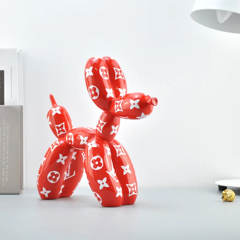 

Pattern Design Balloon Dog Special Statue Modern Sculpture Home Decoration Toy Resin Art Ornament