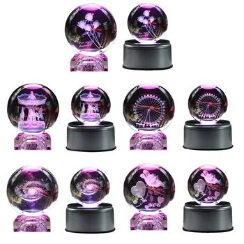 

Jellyfish lamp Bluetooth music light 3D Crystal Flower Ferris Wheel Christmas light LED Multicolor Lighting For Kid Gifts Decor