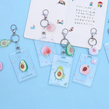 

Women Men Business Card Holder Creative Fresh Avocado Credit Card Holders Bank ID Holders Badge Child Bus Card Cover Case