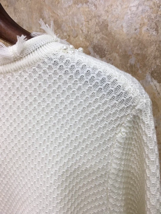 В начале осени новая салфетка для bead edge Декоративные Чистый джинсовая куртка с длинными рукавами и двумя карманами вязаные короткий жакет 1005