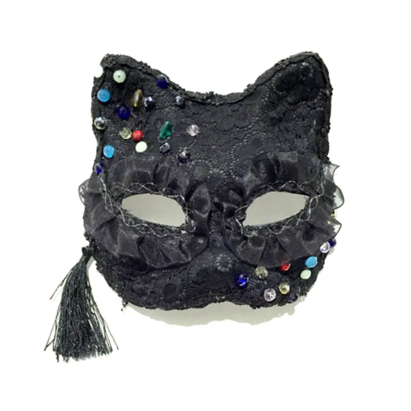 

H3428 Fashion Men Cat Mask Male Halloween Masquerade Decoration Masks Venetian Carnival Graduation Party Anonymous Accessories
