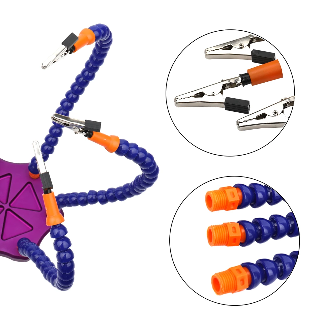 

Hot New Multifunctional Soldering iron Helping Hands third hand Welding Auxiliary Tools with 6pcs Flexible Arms for Circuit Boar