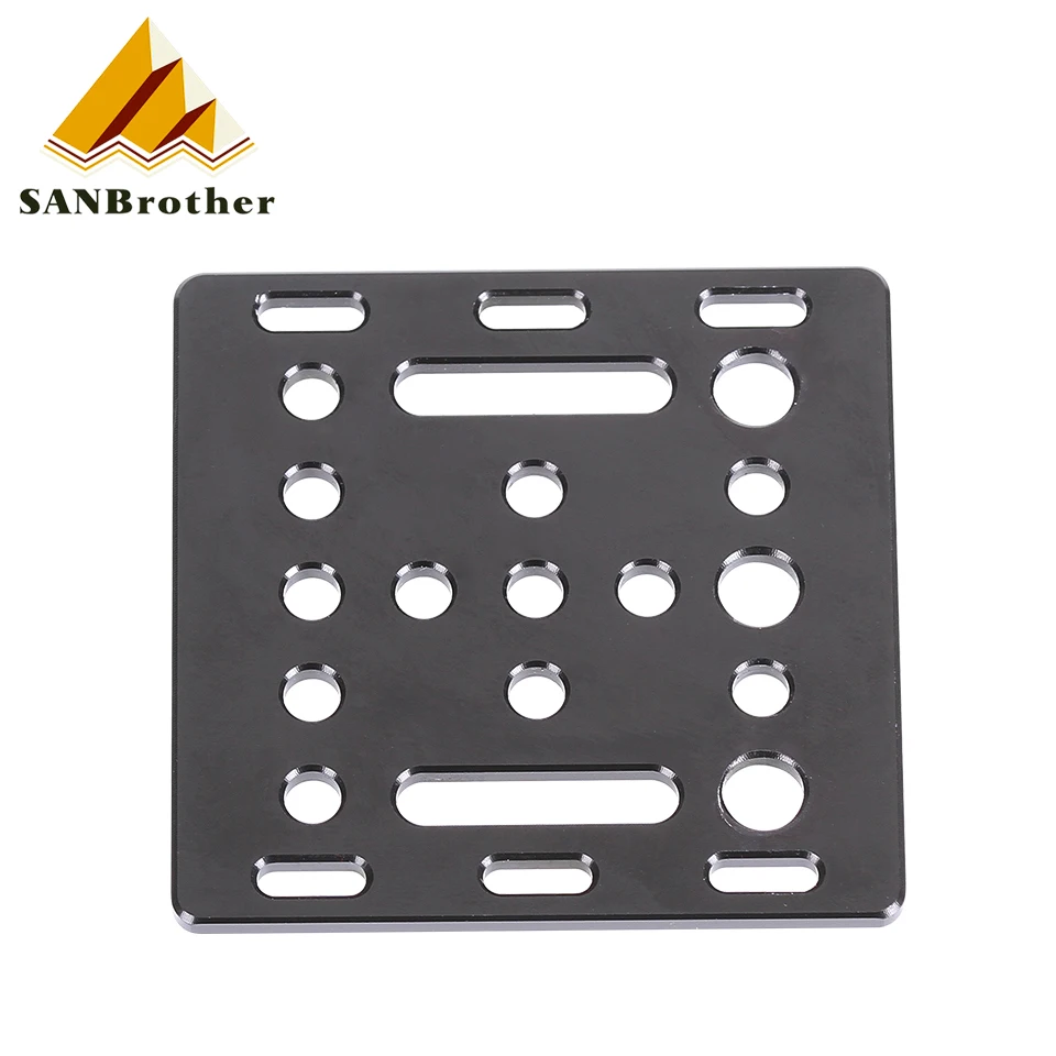 

3D Printer part Openbuilds V-Slot Gantry Plate 20mm black sand blasting 65.5mmx65.5mmx3mm