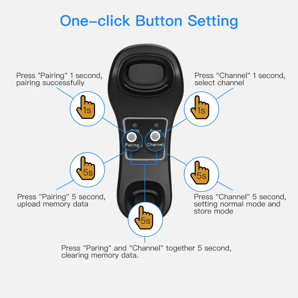 Портативный беспроводной сканер штрих кода Eyoyo EY 6900D 1D с USB разъемом|Сканеры| |