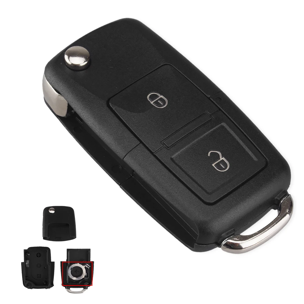 2 Buttons No Blade KEYYOU 2/3 кнопочный флип-чехол для Volkswagen Vw Jetta Golf Passat Beetle Fabia Octavia Ibiza Fob складной чехол для дистанционного ключа - Количество кнопок: 2 Buttons No Blade