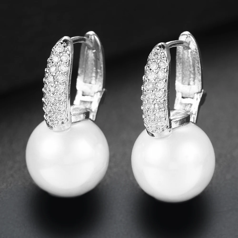 Missvikki букле d'oreille femme благородные жемчужные серьги-кольца ювелирные изделия для элегантных женщин Свадебная вечеринка шоу серьги