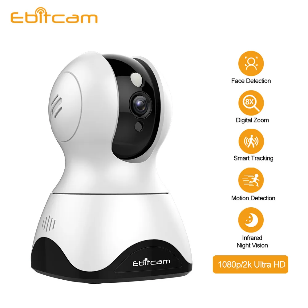1080P Full HD 2K беспроводная Wifi 360 IP Камера PTZ Mic Аудио ночное видение Авто трек