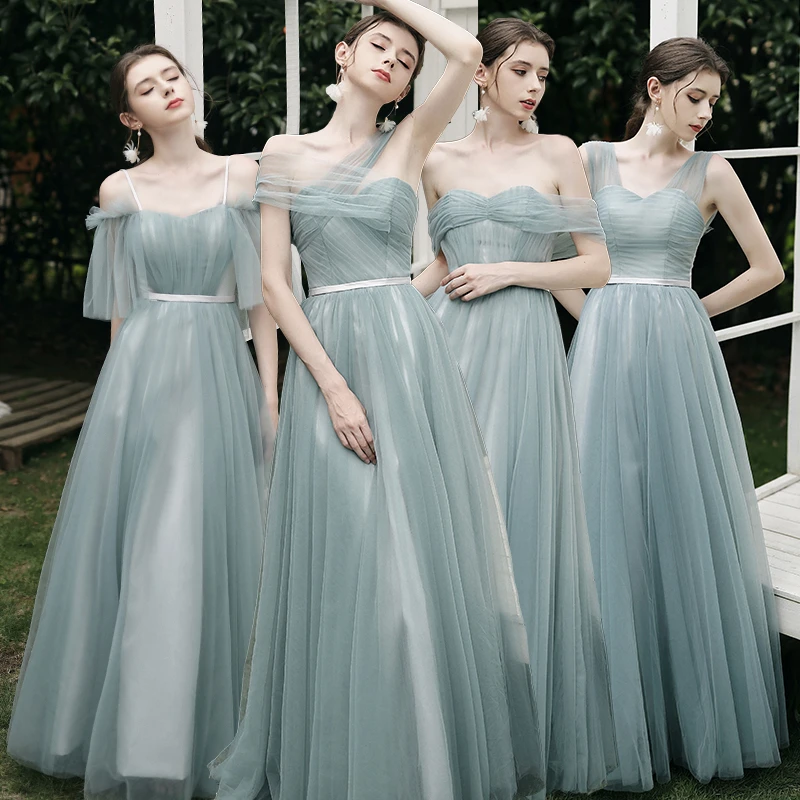 

Elegant sexy bridesmaid dress girlfriends sisters group evening dress skirt female long party birthday graduation evening dress