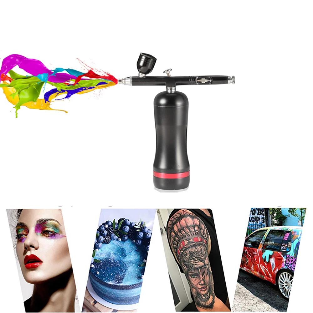 

New Designs Airbrush Compressor Auto Start And Stop Function Replace With Battery Dual Action Gun Pen Free Shipping Air Brush