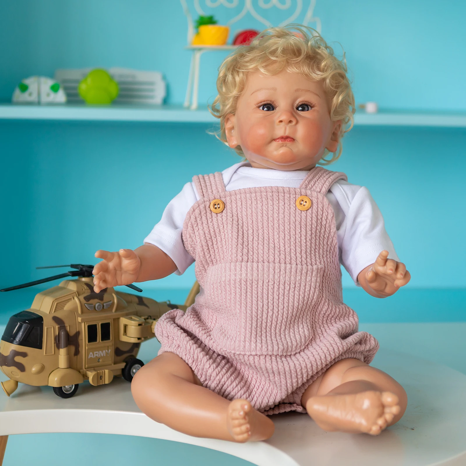 

23inch Big Size Reborn Toddler Baby Popular Huxley Vinyl Doll toys handmade bebe reborn realista bonecas gift