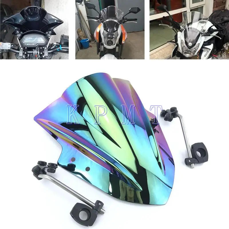 

Motorcycle Windshield Windscreen With adjustable bracket Wind Screen For Yamaha FZ6 FZ1 FZ8 FZ8N XJ6 MT125 MT-01 MT03 MT09 MT07