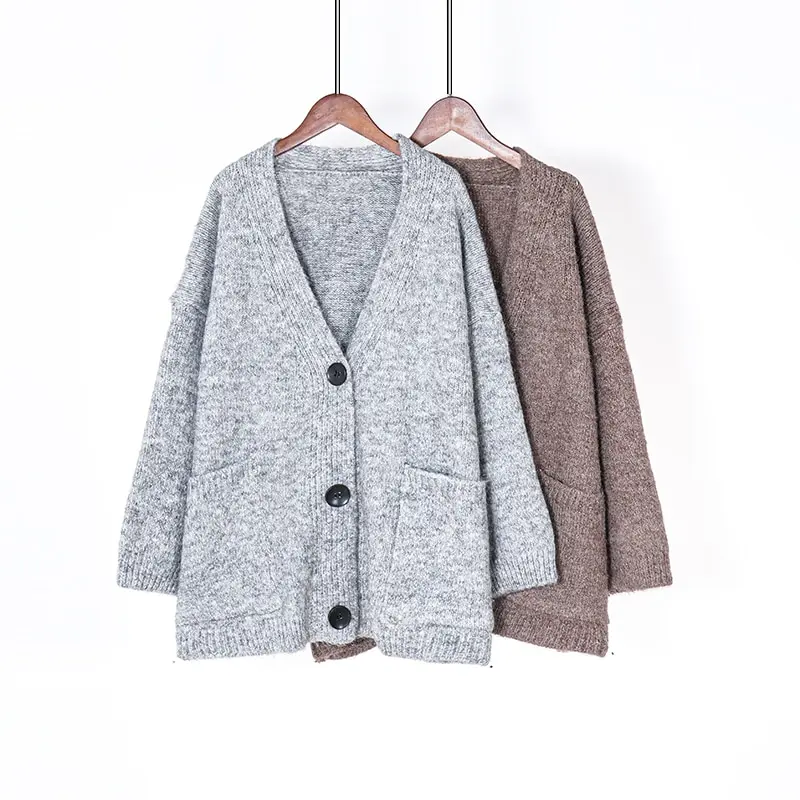 Sweater Coat Knitted Jacket Cardigan Loose Oversize Toppies Winter Women Lazy-Style Leisure