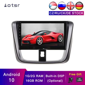 

AOTSR Android 10 Car GPS For Toyota Vios Yaris 2014-2017 Car Accessories Navigation DSP Multimedia Player Stereo Head Unit