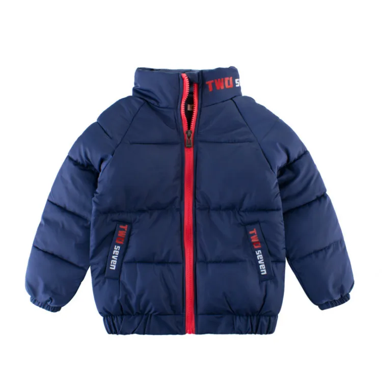 Детская верхняя одежда, пальто, зимние куртки для маленьких мальчиков, пальто, теплые парки для маленьких мальчиков, плотная детская одежда - Цвет: Синий