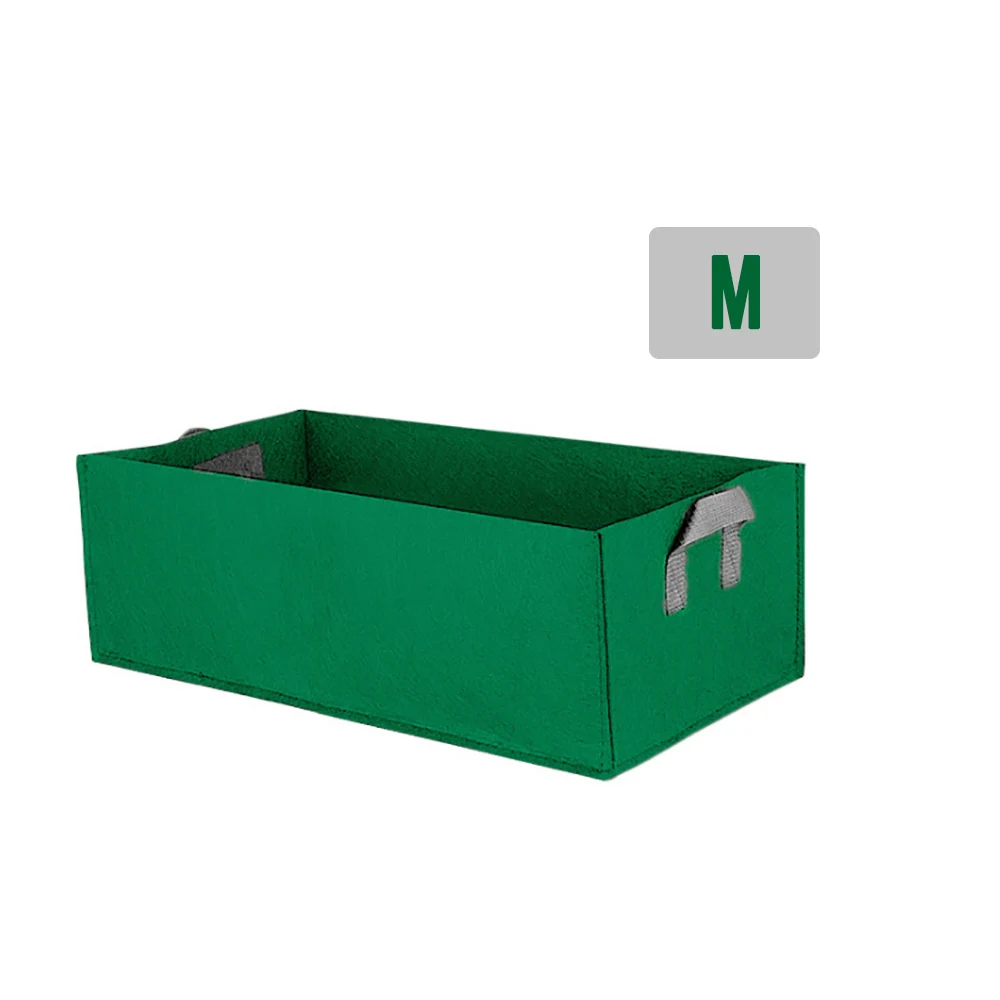 M Green Тканевый поднятый посадочный мешок садовые мешки для выращивания-аэрация ткань для картофеля томатов горшки садовые овощи растение цветы выращивание - Цвет: M Green