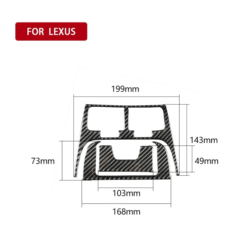 Карбоновое волокно задний Вентиляционный Выход Крышка Накладка для Lexus IS250 300 350C 2006-2012