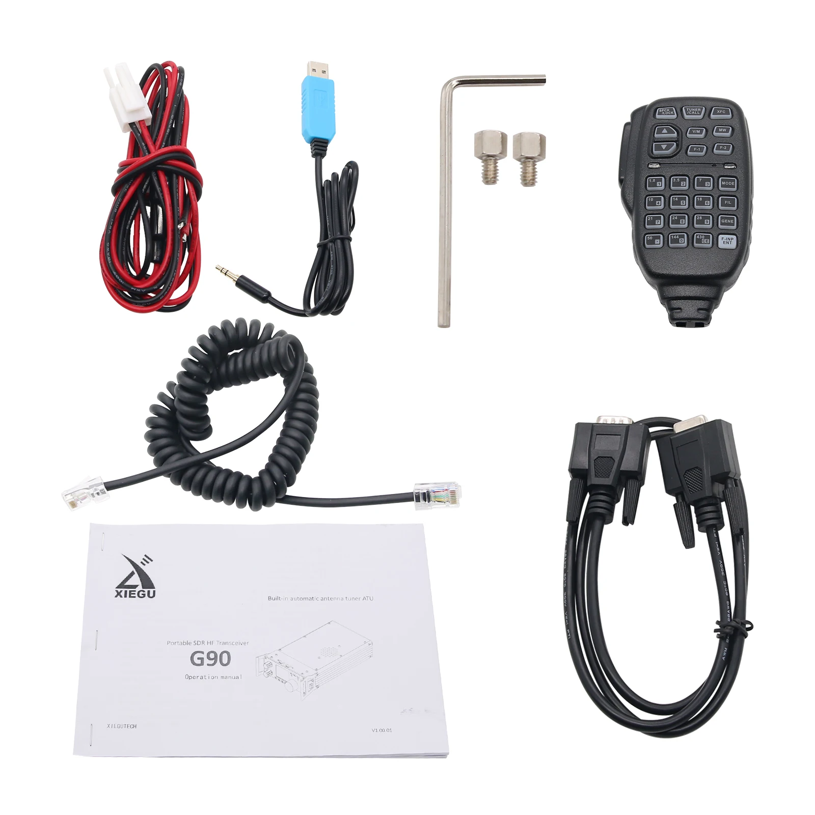 TZT коротковолновый радиоприемопередатчик HF 20W SSB/CW/AM 0,5-30 MHz w/Встроенный антенный тюнер XIEGU G90