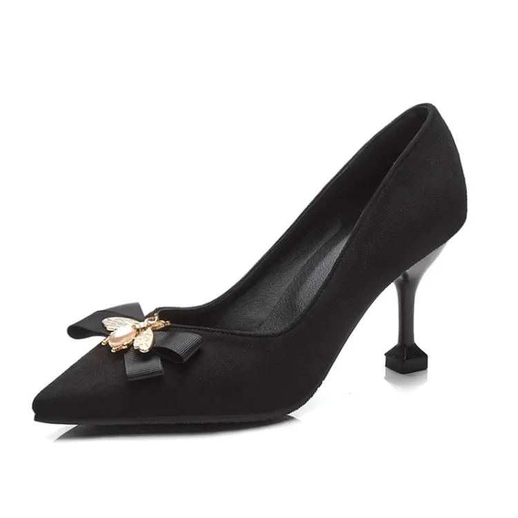 

2018 Spring New Style Versatile Fashion Pointed High-Heel Shallow Mouth Ultra Large Small 32-48 Sexy Shoes 1815