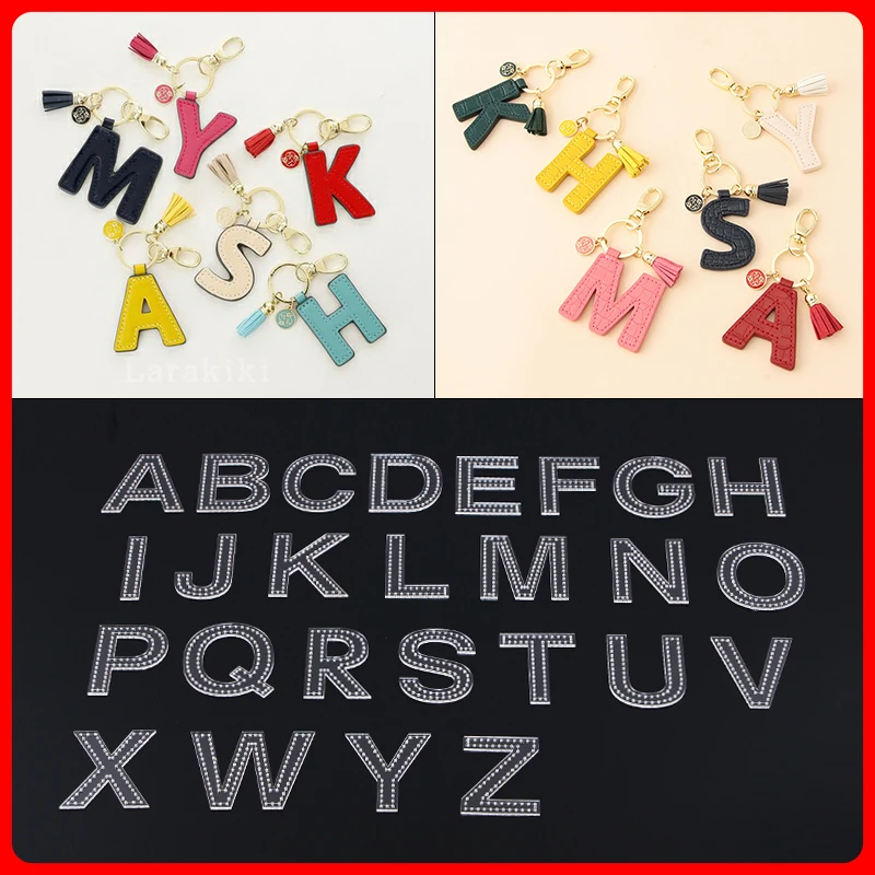 

1 set DIY manual leather key chain hanging acrylic template leather hanging paper grid pattern drawing