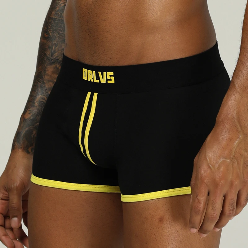 ORLVS Брендовое Мужское нижнее белье мужчины боксеры cueca masculina hombre Дышащие Боксеры быстросохнущие хлопковые calzoncillo мужские трусы-боксеры