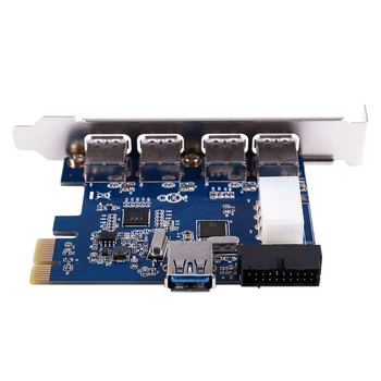 

PCI-E Express Adapter A 5 USB 3.0 ports HUB New Internal Expansion Card