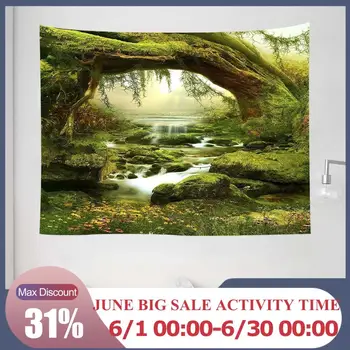 

Natural Wall Tapestry Tree Forest Starry Sky Carpet Wall Cloth Tapestries Tenture Hippie Tree Mandala Tapiz Landscap Bedroom