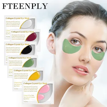 

FTEENPLY Collagen Crystal Eye Mask 24K Gold Eye Patches Anti Wrinkle Reduce Dark Circles Moisturizing Eye Bags Lifting Skin Care
