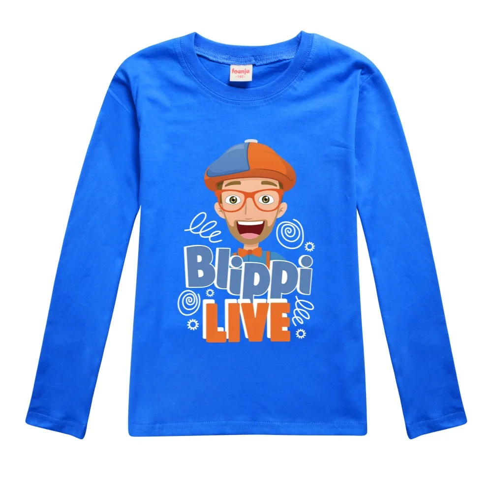 Новый 2020 BLIPPI Live для девочек новогодние майки детская одежда из хлопка на осень