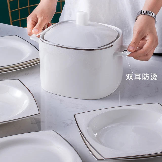 Csont Asztali Edények Kerámia Étel Kínai Ételek Étkészletek - Image 4