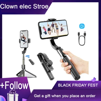 

Phone Stabilizer Video Record Universal Handheld Smartphone Gimbal Stabilizers Wireless Bluetooth Selfie Stick Vlog Live Stream