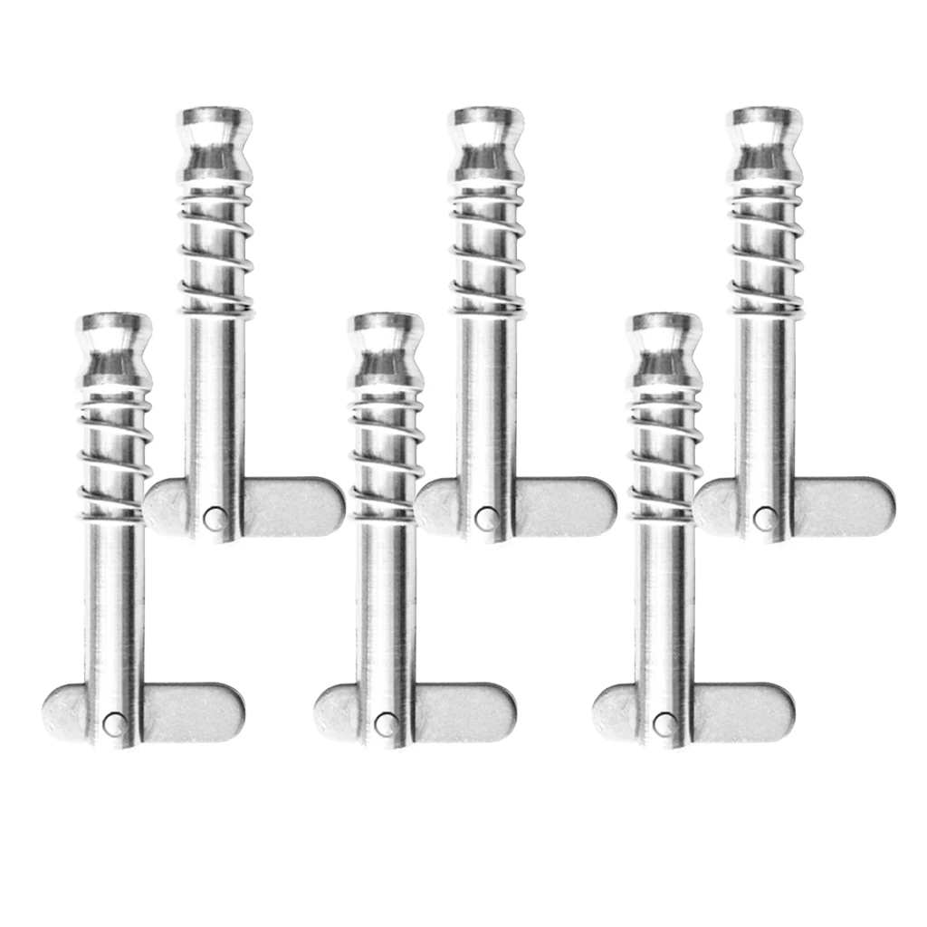 6Pcs Stainless Steel Peg Pin Spring Bar  For Boat Bimini Top Deck Hinge