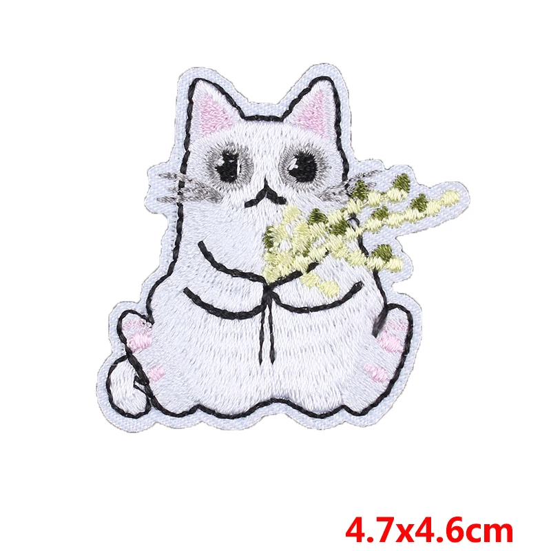PE3371CT Нашивки на одежду мультфильм кошка наклейка пришить значок украшение качество милый рюкзак одежда наклейка для одежды железные нашивки - Цвет: PE3371CT