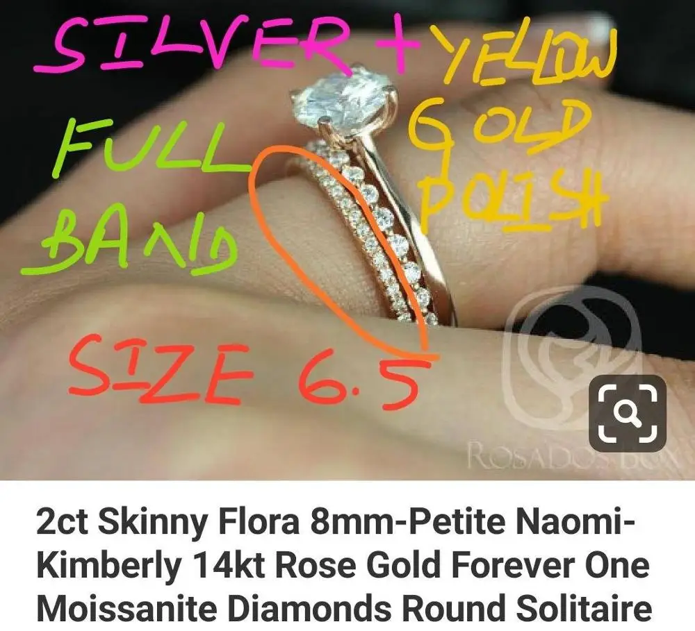 

custom order of Pt950 center 0.5ct moissanite ,width is 2mm , the melee are 5pcs each.