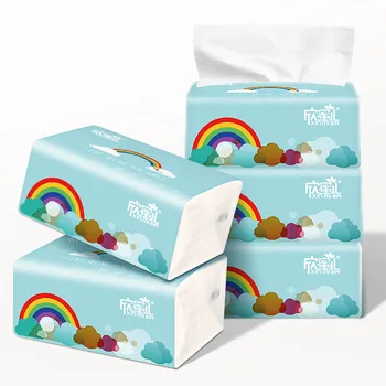 

Bamboo Pulp Natural Color Ab Single Pumping Paper Towels Wholesale Fast-Drying Absorbency Pockets White 300 Sheets/ Pa#323Z