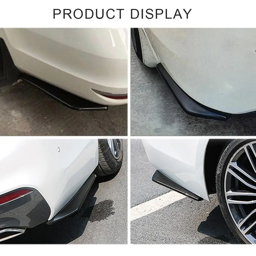 

2Pcs Universal Car Rear Bumper Lip Diffuser Splitter Spoiler Scratch Protector