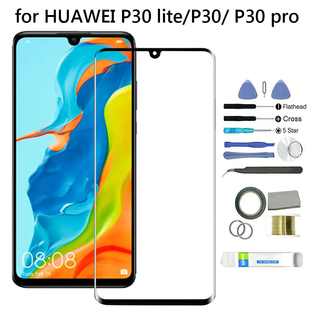 Комплект для замены переднего внешнего стекла объектива экрана Huawei P30 Lite Pro |