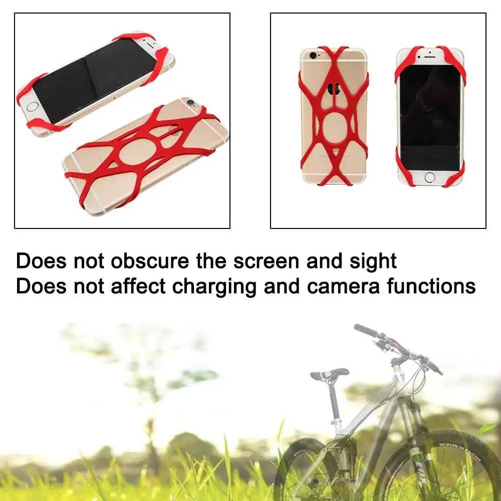 SUPPORT TÉLÉPHONE VÉLO Moto Bicyclette Silicone Réglable pour