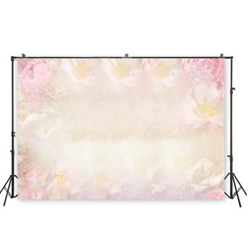 

HUAYI pink backdrop with fresh flowers background filming photo photography background for taking photos of newborns XT- 6598