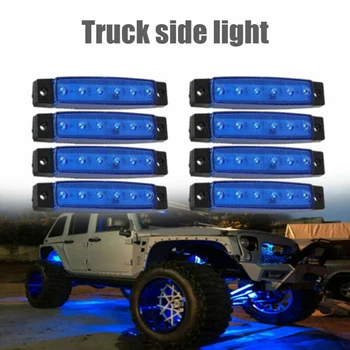

Blue 8 Pods LED Rock Lights Underbody Light RGB Car Atmosphere Lamp Bluetooth Offroad Pickup For Jeep Offroad Truck UTV ATV Boat